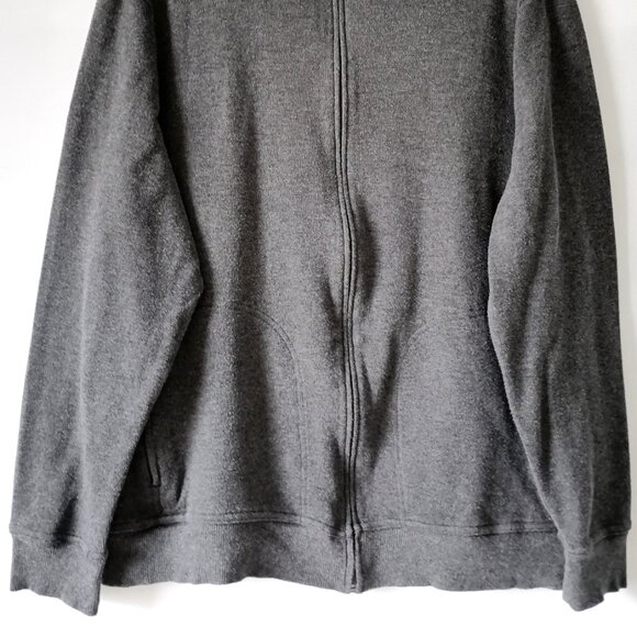 Structure Mens Gray Long Sleeve Full Zip Mock Neck Knitted Sweater Size XL - Picture 3 of 7